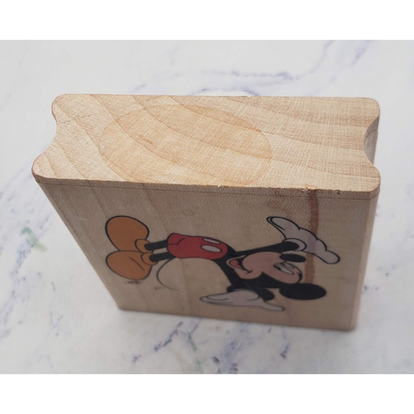 Disney Cartoon Mickey Mouse All Night Media Wood Mounted Rubber Stamp - Picture 5 of 7